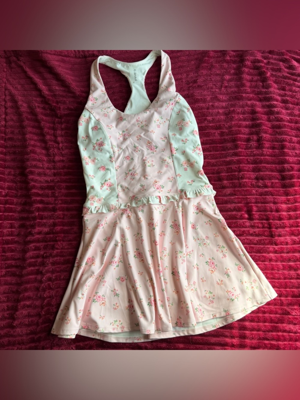 Altar’d State Floral Ruffle Skater Dress w/ Padded Bra